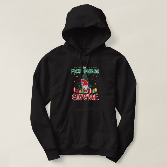 Veste À Capuche L'infirmière PICU Gnome Xmas Tree Group Christmas  (Design devant)