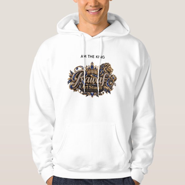 Veste À Capuche Lion Bleu Royal Luxe Crête (Devant)