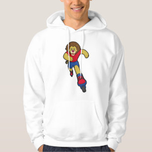 Veste À Capuche Lion comme patineur avec patins en ligne
