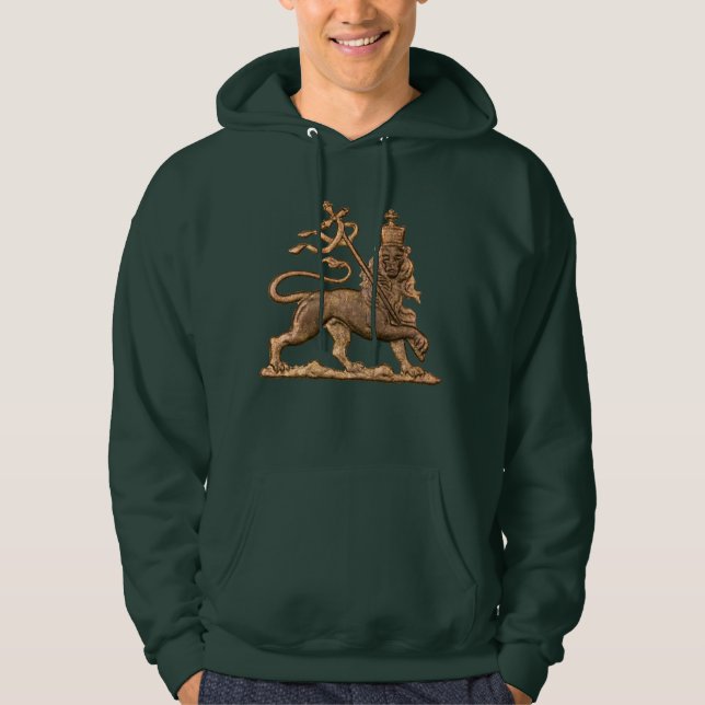 Veste À Capuche Lion de Juda Tripe Jah Rastafari Reggae Rasta Root (Devant)