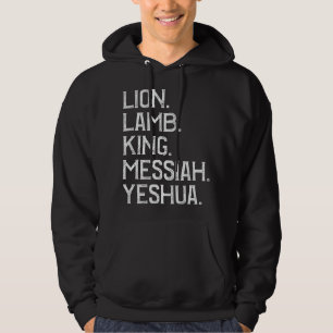 Veste À Capuche Lion en détresse Roi Agneau Messie Yeshua Chrétien