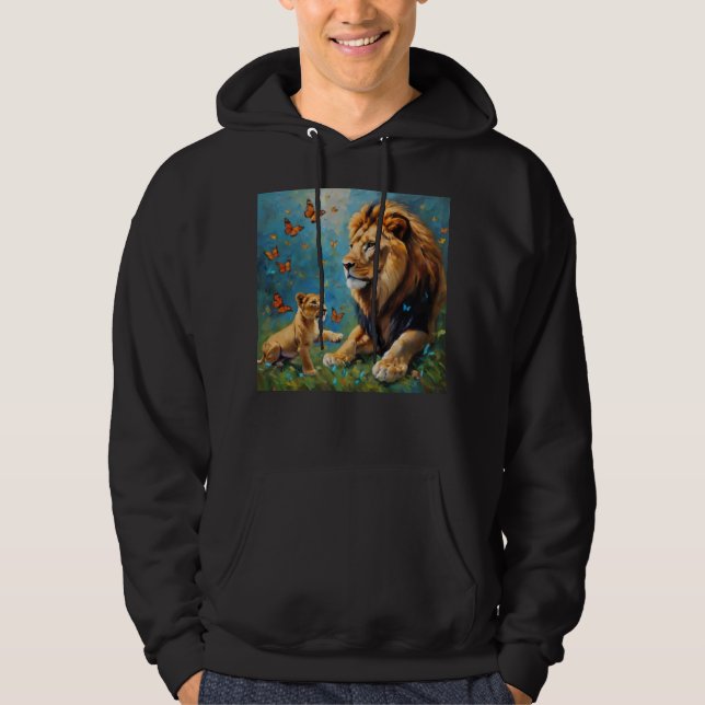 Veste À Capuche Lion Et Cub (Devant)