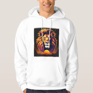 Veste À Capuche #LionHoodie #AnimalPrint #WildlifeFashion #LionArt