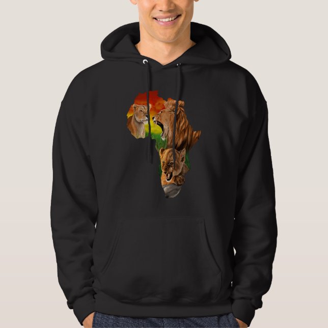 Veste À Capuche Lions en Afrique (Devant)