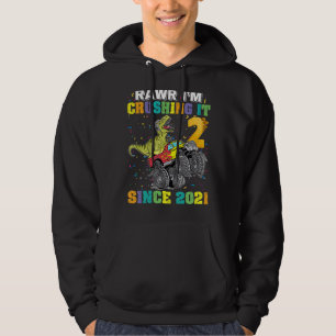 Veste À Capuche Lique Crusher It T Rex Dinosaur Monster Truck_2
