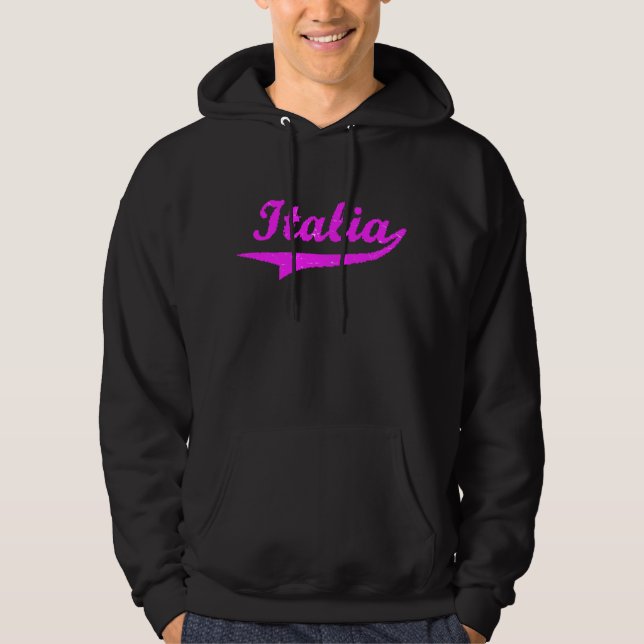 Veste À Capuche L'Italie Hoody rose (Devant)