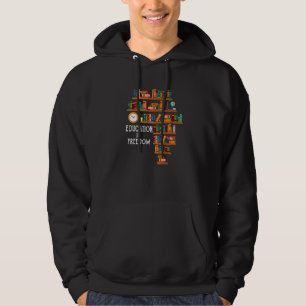 Veste À Capuche Livre de lecture Éducation Est Liberté Mois de l'h