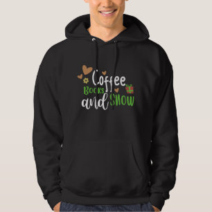 Veste À Capuche Livres à café et neige, Noël Noël Noël