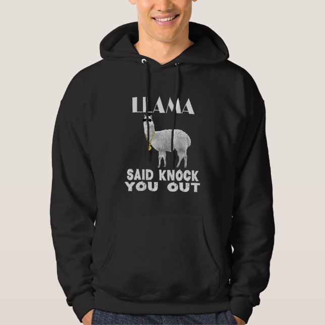 Veste À Capuche Llama A Dit Vous Frapper Pour Les Agriculteurs (Devant)