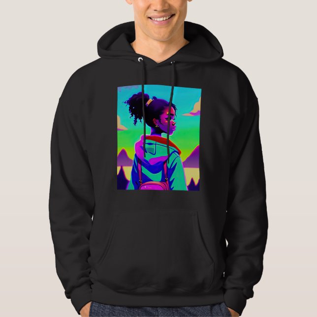 Veste À Capuche Lo fi hip hop chillhop chill beats lofi aesthetics (Devant)