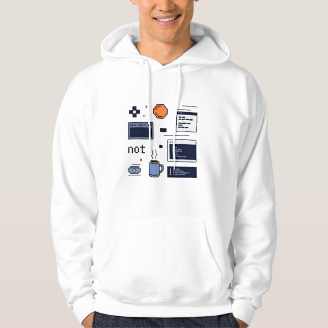 Veste À Capuche Logiciel Essentials de codage d'art pixel rétro po (Devant)