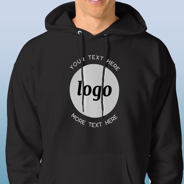Veste À Capuche Logo avec texte Business Promotion Business (Logo and custom text business promotional or uniform hoodie)