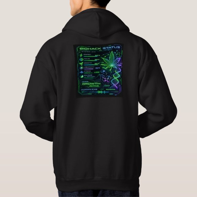 Veste À Capuche Logo de conception de statut de système cool. (Dos)