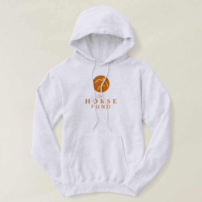 Veste À Capuche Logo de fonds de cheval (Design devant)