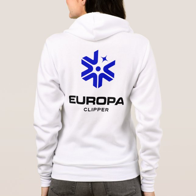 Veste À Capuche Logo de la NASA Europa Clipper Rocket White Women (Dos)