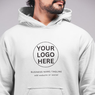 Veste À Capuche Logo de l'entreprise et texte uniformes de marque