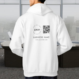 Veste À Capuche Logo de l'entreprise personnalisée Code QR numéris