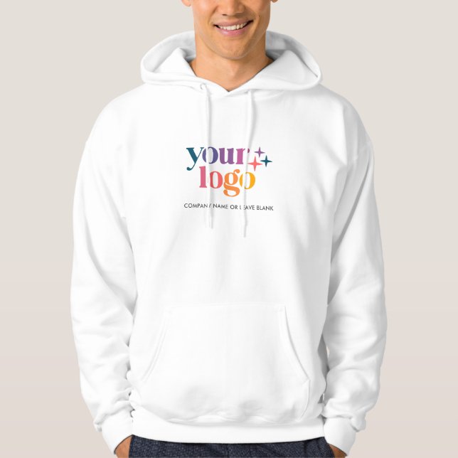 Veste À Capuche Logo de société nom personnalisé  (Devant)