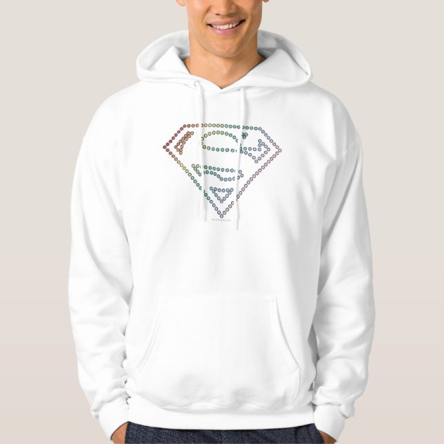 Veste À Capuche Logo de Supergirl Rainbow Outline (Devant)