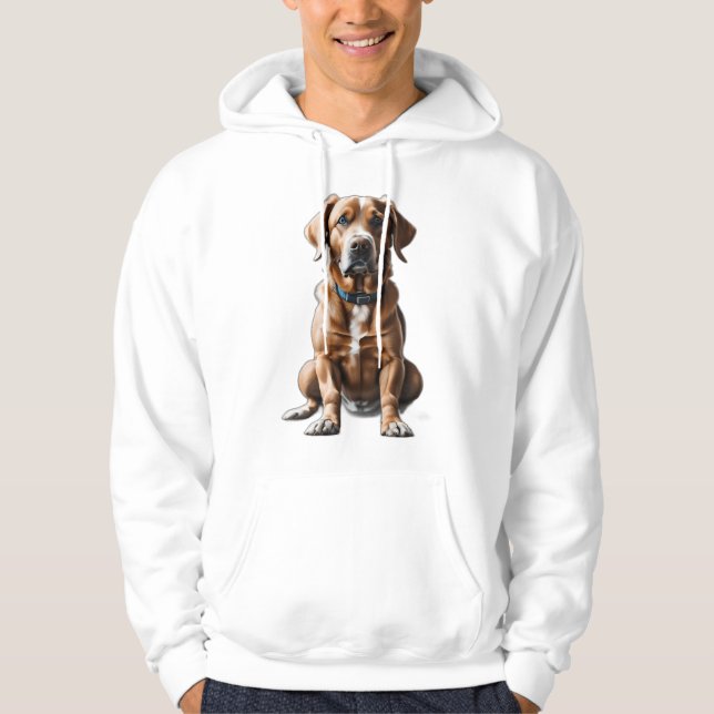 Veste À Capuche logo design t-shirt chien (Devant)