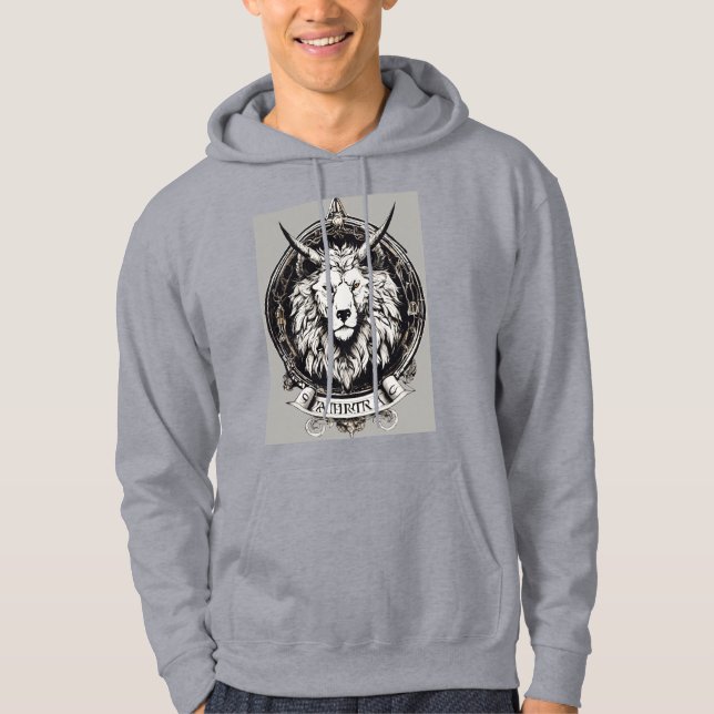 Veste À Capuche Logo Lion géométrique pour une identité musicale p (Devant)