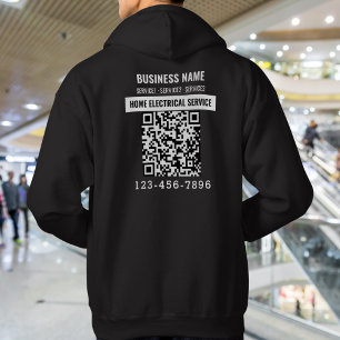 Veste À Capuche Logo professionnel personnalisé Code QR