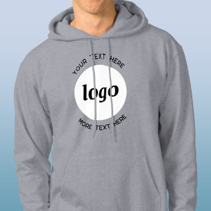 Veste À Capuche Logo Simple Avec Texte Professionnel Promotionnel