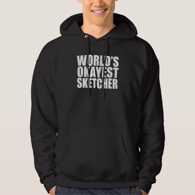 Veste À Capuche L'Okayest du monde de l'esquisse (Devant)