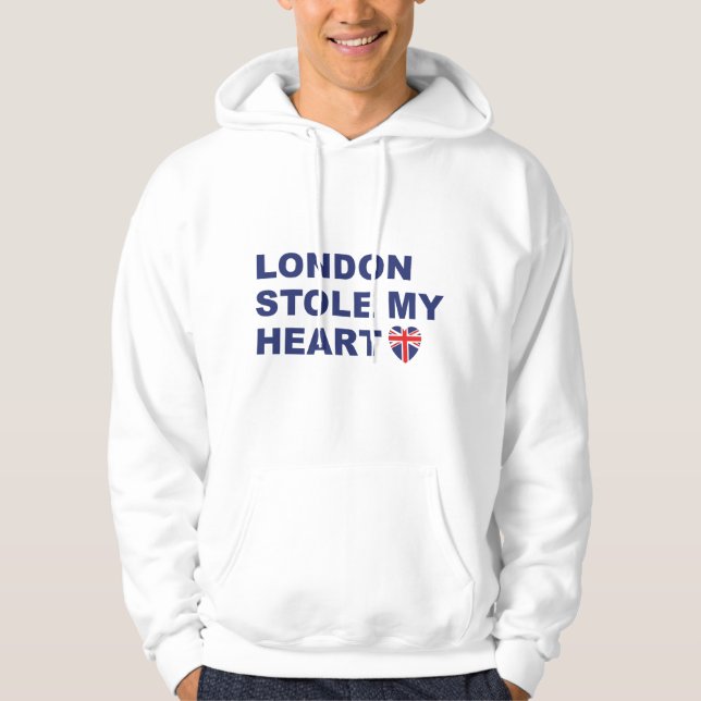 Veste À Capuche Londres m'a volé le coeur (Devant)