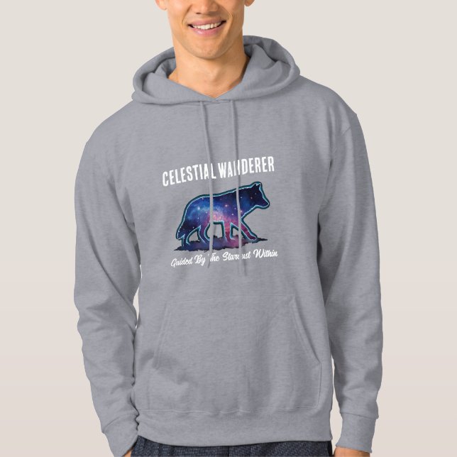 Veste À Capuche Lone Galaxy Wolf Silhouette (Devant)