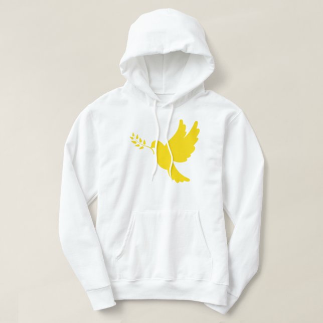 Veste À Capuche L'or de la colombe de paix en Ukraine (Design devant)
