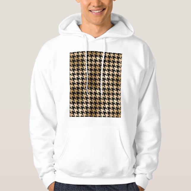 Veste À Capuche L'or métallique accroche la dent, motif de mode. (Devant)