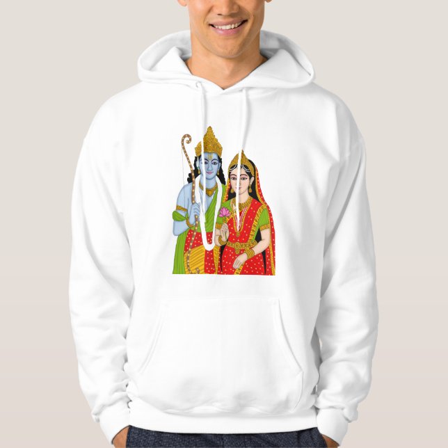 Veste À Capuche Lord Sitaram Hoodie – Spiritual Wear for Devotees (Devant)