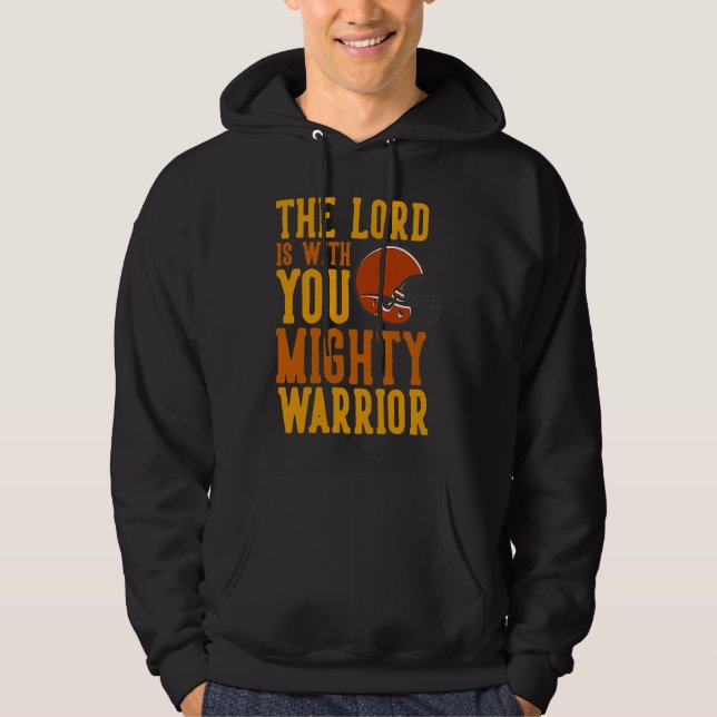 Veste À Capuche Lord with you Warrior Football Christian Church Go (Devant)