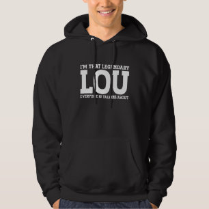Veste À Capuche Lou Nom personnel Prénom Funny Lou