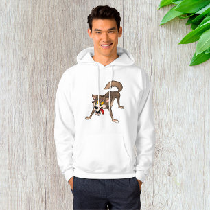 Veste À Capuche Loup de dessin animé avec une expression de folie