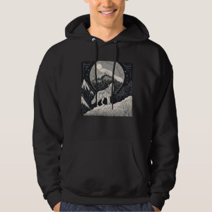 Veste À Capuche Loup de nuit Howl - Lune et forêt esthétique