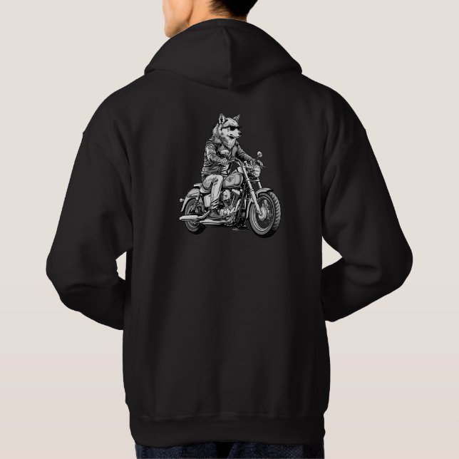 Veste À Capuche Loup de vélo (Dos)