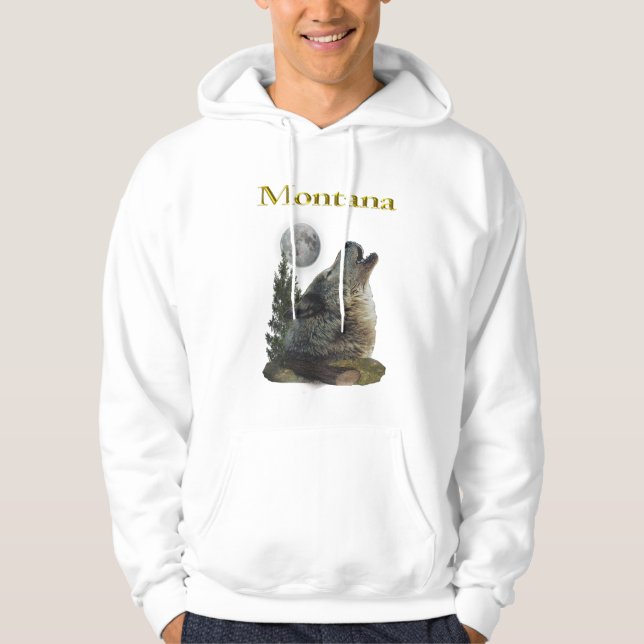 Veste À Capuche loup et lune (Devant)