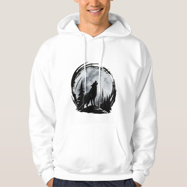 Veste À Capuche Loup noir (Devant)
