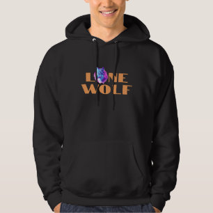 Veste À Capuche "Loup solitaire" ou votre message, grand texte ora