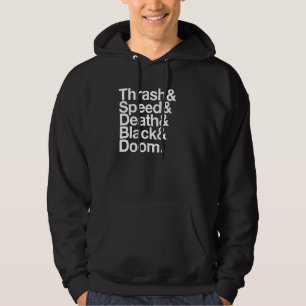 Veste À Capuche Lourd Metal Music Fan List Thrash Speed Doom Death