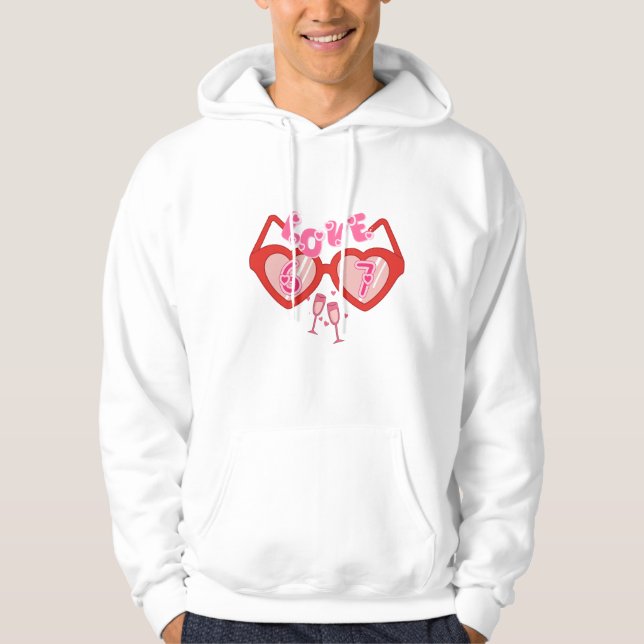 Veste À Capuche Love 67 Valentine Heart Sunglasses Hoodie (Devant)