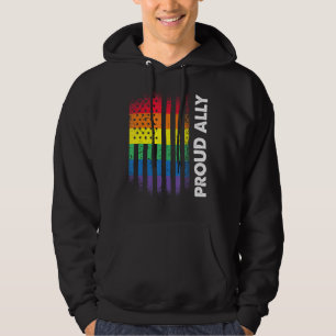 Veste À Capuche Love America Drapeau Arc En Ciel Fière Ally Lgbtq 