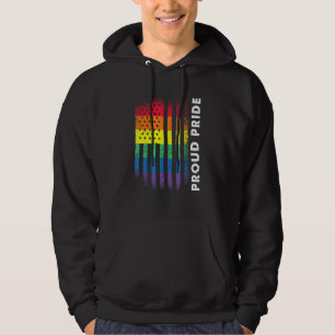 Veste À Capuche Love America Drapeau Arc-en-ciel Fière Gay Lgbtq L