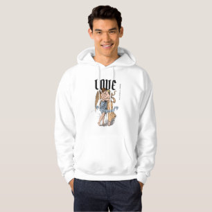 Veste À Capuche Love Embrace – Illustration d'un couple romantique