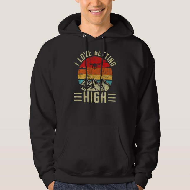 Veste À Capuche Love Getting High Remote Pilot Quadcopter Retro Ar (Devant)