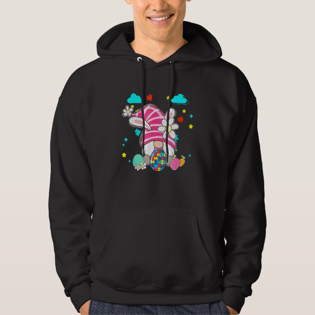 Veste À Capuche Love Gnome Sensibilisation sur l'autisme Accepter  (Devant)