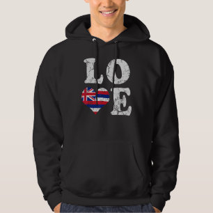 Veste À Capuche Love Hawaii Drapeau Hawaiian Hawaiian Famille Hawa