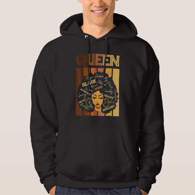Veste À Capuche Love Her Black History Month Queen Melanin Afro Fr (Devant)